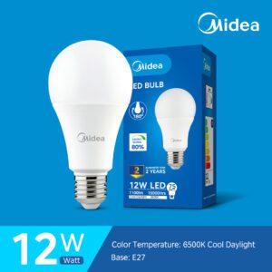 Midea Ampoule LED 12W E27 Blanc froid 6500K